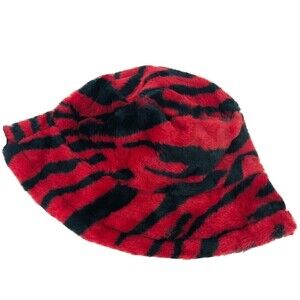 Urban Outfitters Knox Printed Faux Fur Bucket Hat